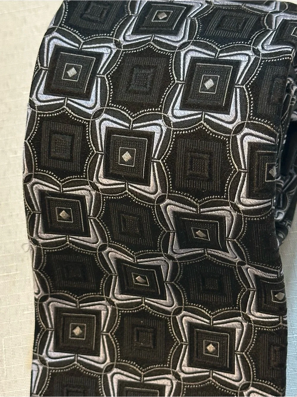 John W Nordstrom Italian Silk Geometric Tie